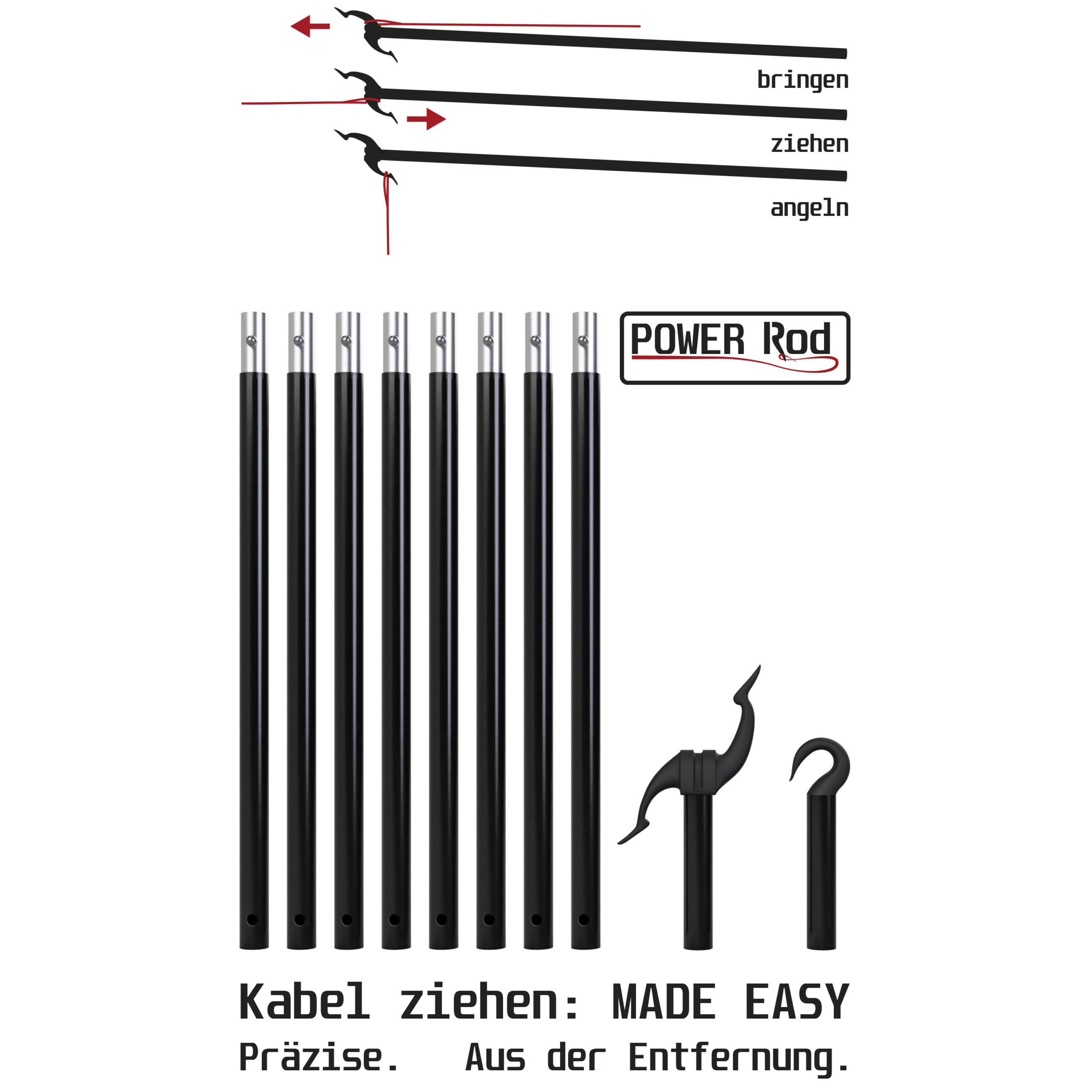 POWER Rod Werbebild mit Logo und Beschreibung